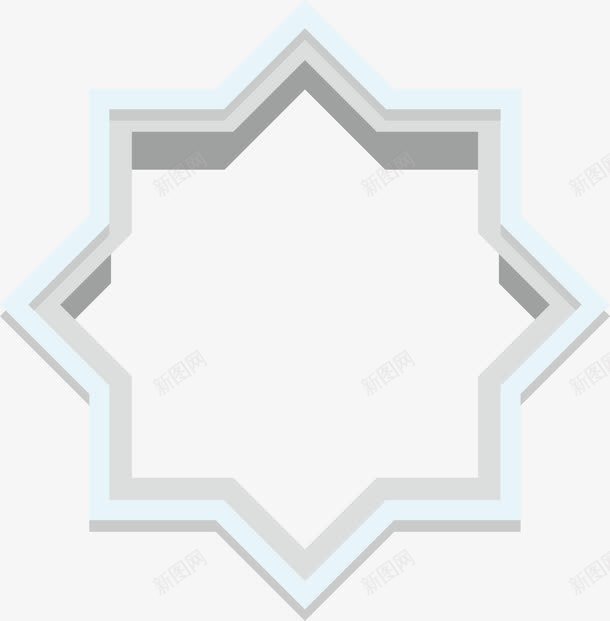 简约立体多边形边框png免抠素材_88icon https://88icon.com 免费 多边形 星形边框 框子 边框