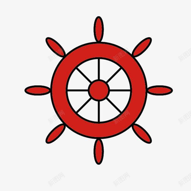 卡通轮船方向盘png免抠素材_88icon https://88icon.com 卡通方向盘 手绘卡通 素描船舵 红色方向盘 轮船船舵
