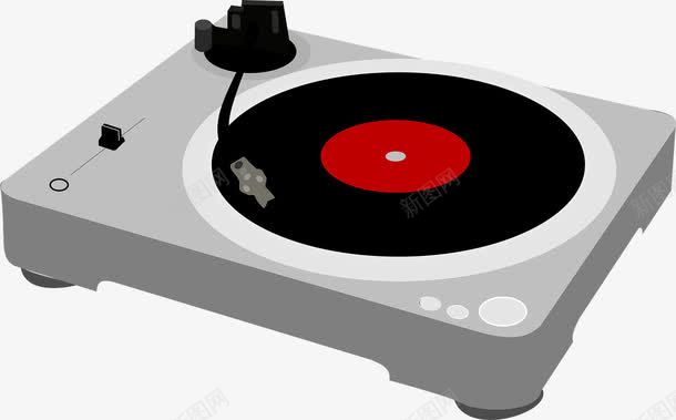 灰色留声机png免抠素材_88icon https://88icon.com 乐器 播放器 留音机 黑色唱片