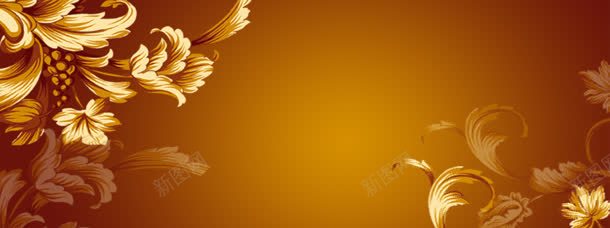 中国风花纹背景bannerjpg设计背景_88icon https://88icon.com banner 中国风 背景 花纹 金褐色