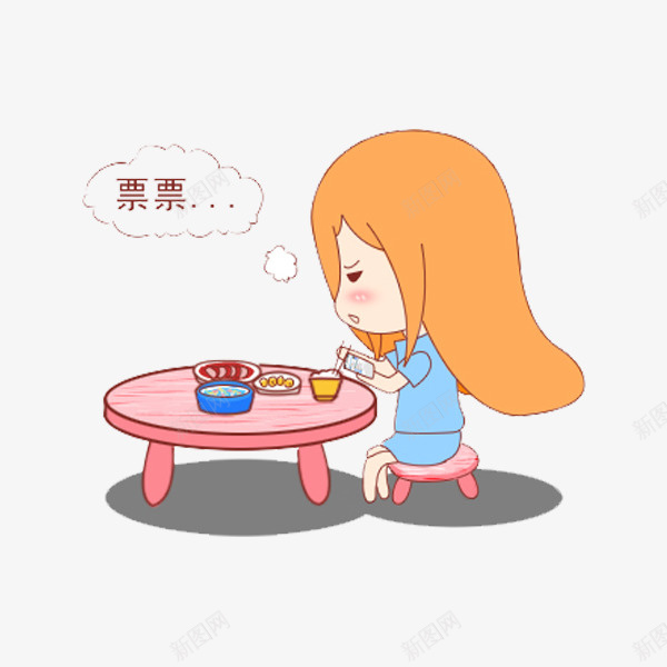 吃饭的女孩png免抠素材_88icon https://88icon.com 买票 卡通 吃饭 女孩 手绘 票票