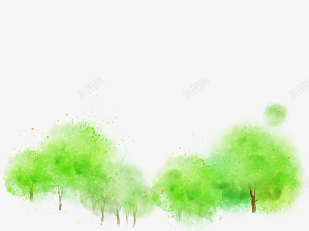 绿色树林png免抠素材_88icon https://88icon.com 图案 树林 绿色 背景 装饰
