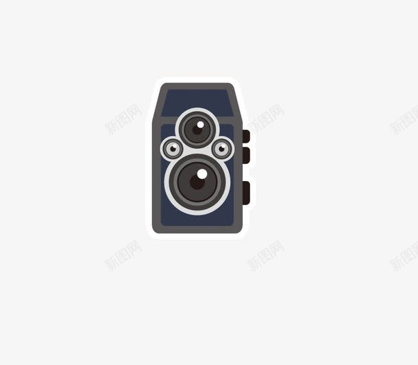 双反光相机png免抠素材_88icon https://88icon.com 双镜头 反关 拍照 照相 相机