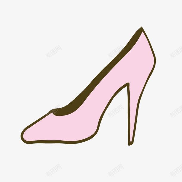 粉色高跟鞋png免抠素材_88icon https://88icon.com 卡通 手绘 粉色 鞋子 高跟鞋