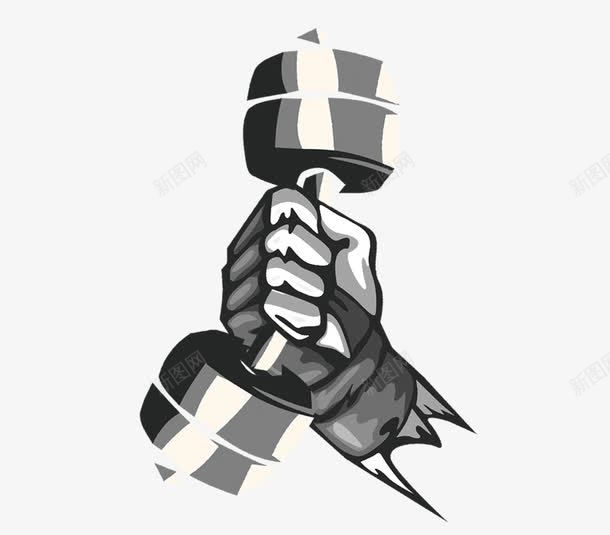 手拿哑铃png免抠素材_88icon https://88icon.com 健美 健身 创意插画 卡通 哑铃 运动 锻炼