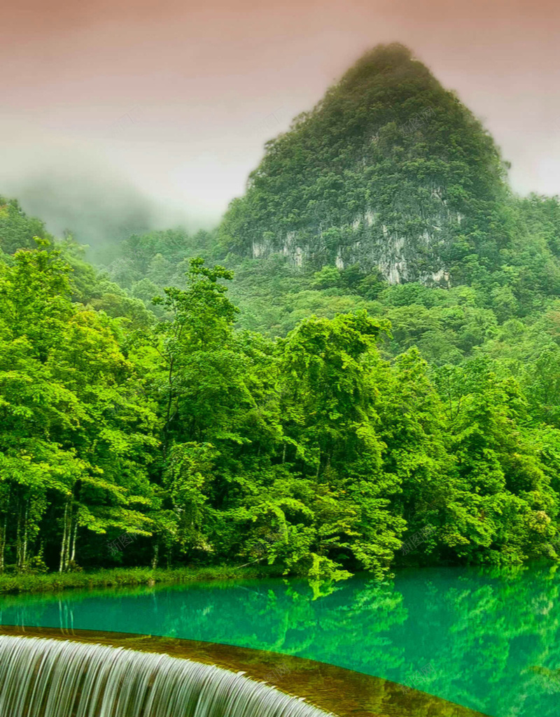 绿树瀑布背景psd设计背景_88icon https://88icon.com 云雾 天空 瀑布 瀑布背景 绿叶 绿山 绿树 绿树背景 绿水 高山 高清 高清背景