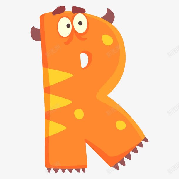 可爱动物表情字母Rpng免抠素材_88icon https://88icon.com 3D英文字母 可爱动物表情字母R 彩色字母 眼睛 立体字母 艺术字体 艺术字母 英文字母 表情字母