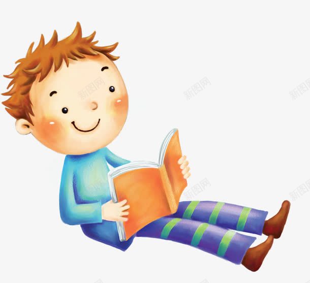 唯美卡通可爱小男孩看书png免抠素材_88icon https://88icon.com 书 卡通 可爱 唯美 男孩