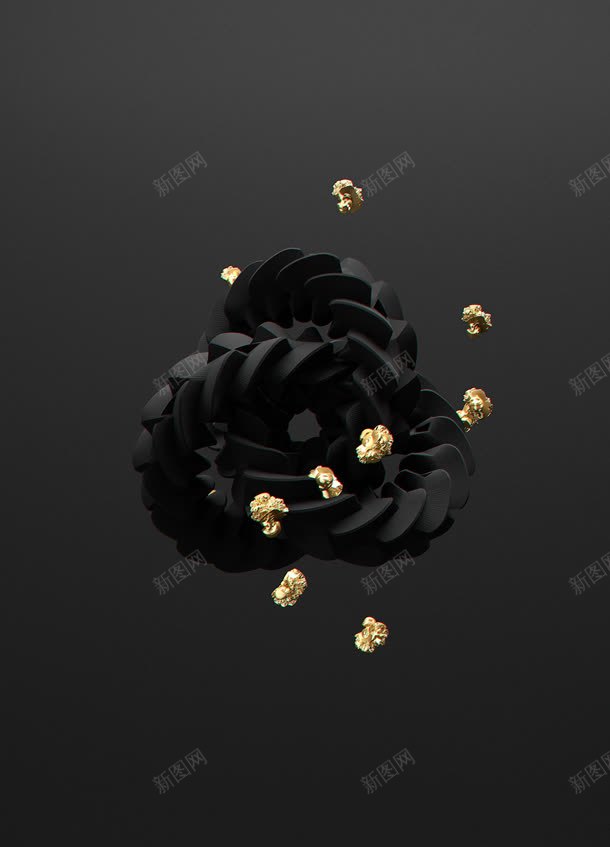 黑色商务金色花朵海报jpg设计背景_88icon https://88icon.com 商务 海报 花朵 金色 黑色