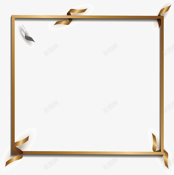 简约的边框矢量图ai免抠素材_88icon https://88icon.com 装饰品 装饰物 边框 金色 金色边框 矢量图