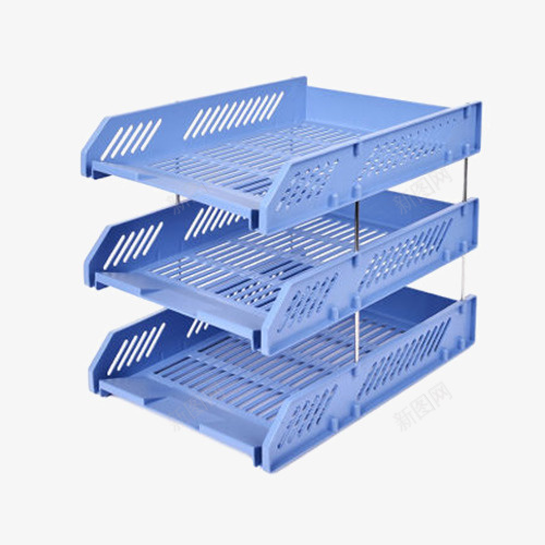 加厚加固三层文件盘png免抠素材_88icon https://88icon.com 产品实物 文件夹 文件框 文件筐 蓝色