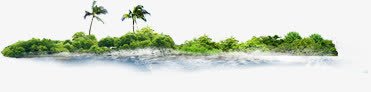 树林png免抠素材_88icon https://88icon.com 小岛 岛屿 树林 椰子树
