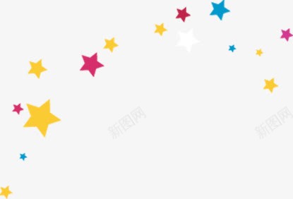 彩色大小五角星png免抠素材_88icon https://88icon.com 五角星 大小 彩色