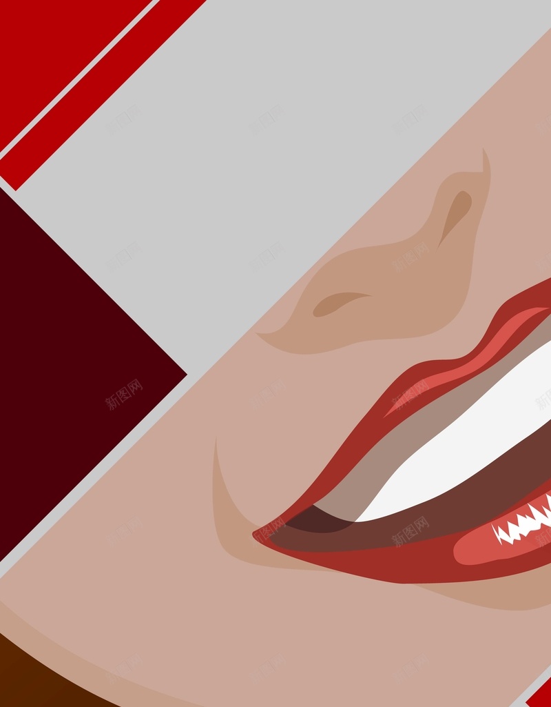 手绘美女背景装饰矢量图ai设计背景_88icon https://88icon.com 几何 几何图形 扁平 扁平化 手绘 渐变 矢量背景装饰 美女 美妆 矢量图