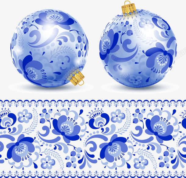青花瓷花纹装饰球png免抠素材_88icon https://88icon.com 矢量素材 蓝色 装饰球 陶瓷 青花瓷花纹