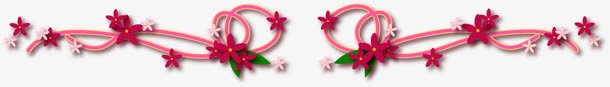 红色创意花朵线条png免抠素材_88icon https://88icon.com 春天 春季 春日 红花 自然 花朵线条 边框纹理 鲜花