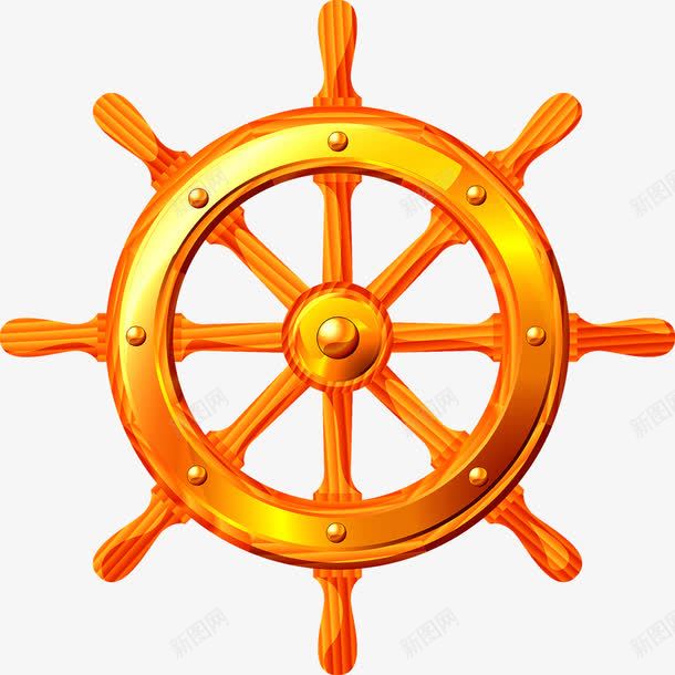 船舵png免抠素材_88icon https://88icon.com 方向盘 木纹船舵 舵手 船舵