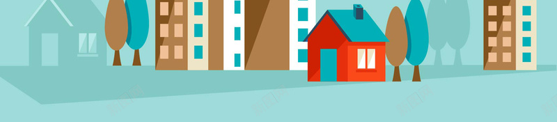 矢量扁平化房屋建筑城市背景ai设计背景_88icon https://88icon.com 城市背景 大气城市 建筑 房地产 房屋 扁平化 手绘 楼房 楼盘 海报 矢量素材 背景 蓝天白云 矢量图