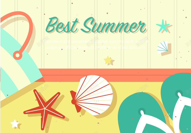 可爱儿童风夏日贺卡海报手绘背景矢量图ai设计背景_88icon https://88icon.com 可爱海报 可爱贺卡 夏日度假 夏日风格 度假海报 旅游展板 清新 清爽 矢量图