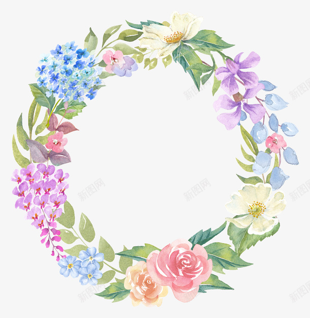 手绘小清新植物边框装饰png免抠素材_88icon https://88icon.com 创意 卡通手绘 小清新 植物 水彩 花卉 花朵 边框