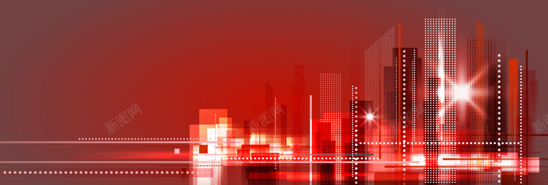 红色城市剪影背景矢量图ai设计背景_88icon https://88icon.com 剪影 城市 海报banner 红色 矢量图