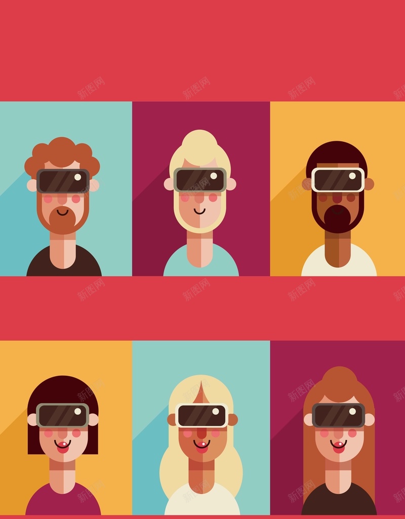 炫酷科技感VR效果背景矢量图ai设计背景_88icon https://88icon.com VR效果 人物 卡通 插画 梦幻 游戏体验 炫酷 眼镜 矢量 科技感 设计背景 矢量图