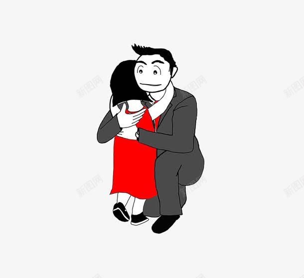 一对父女png免抠素材_88icon https://88icon.com 半蹲 小女孩 拥抱 诉说