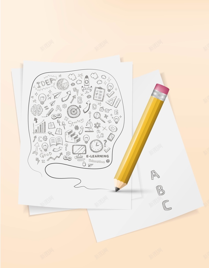 矢量卡通儿童教育铅笔书写背景ai设计背景_88icon https://88icon.com 书写 儿童 公式 卡通 字母 开学季 手绘 教师节 教育 矢量 童趣 符号 背景 铅笔 矢量图