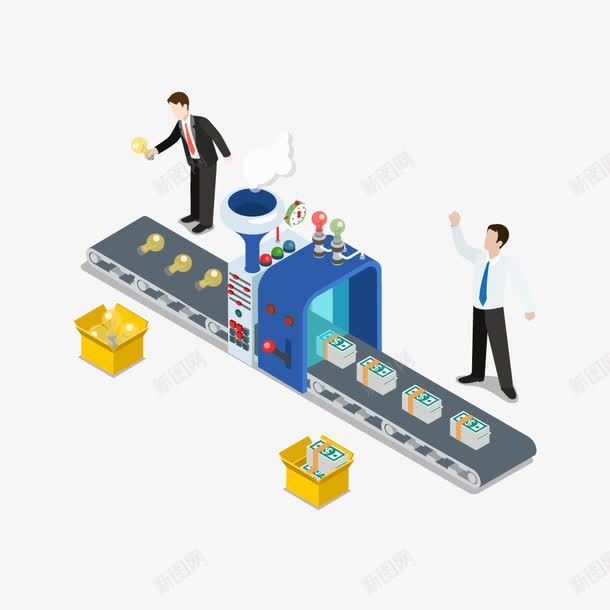 卡通传输机png免抠素材_88icon https://88icon.com 卡通人物 商业元素 生产 运输
