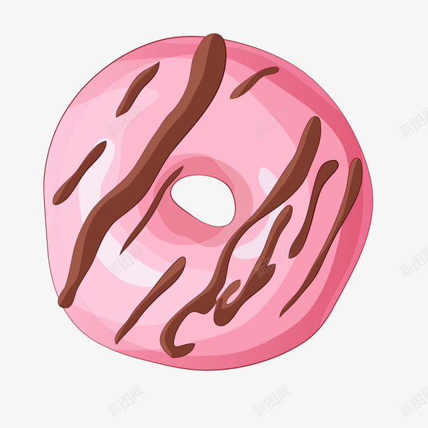 美味甜甜圈矢量图ai免抠素材_88icon https://88icon.com 卡通 天猫吃货节 甜甜圈 粉红色 美食 矢量图