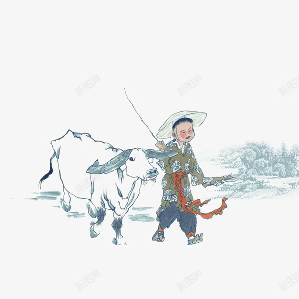 中国风放牛儿童背景装饰png免抠素材_88icon https://88icon.com 中国风 卡通人物 卡通儿童 放牛儿童 源文件 牧童 背景装饰