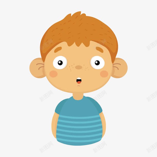 惊讶的棕发男孩png免抠素材_88icon https://88icon.com 卡通手绘 小孩 惊讶 惊讶的小孩 棕色头发 男孩 短发