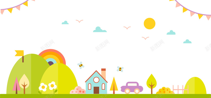 淘宝秋季上新卡通黄色矢量图ai设计背景_88icon https://88icon.com 卡通 卡通房子 卡通树 卡通车 扁平化 淘宝 秋季上新 黄色 矢量图