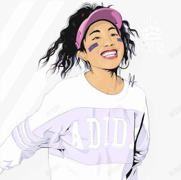 棒球帽女孩png免抠素材_88icon https://88icon.com 人物 人物图片 棒球帽女孩图 运动