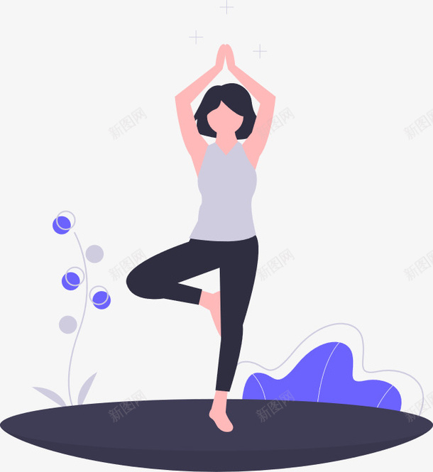 女性瑜伽矢量图ai免抠素材_88icon https://88icon.com 女性 插画 瑜伽 矢量图
