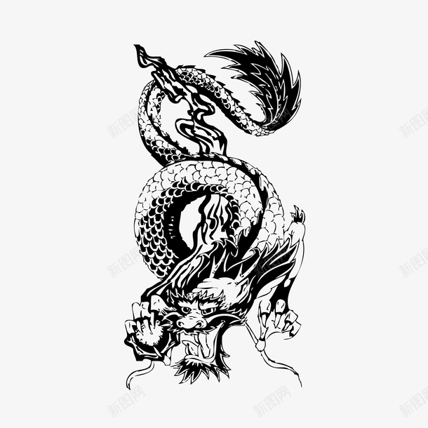 龙矢量图ai免抠素材_88icon https://88icon.com 素描 龙 矢量图