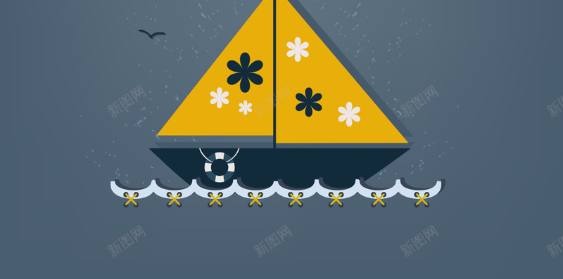 卡通帆船与白云插画矢量图ai设计背景_88icon https://88icon.com 卡通 卡通帆 卡通帆船 卡通帆船与白云 卡通形象 卡通风景 小船 白云 矢量人物 矢量素材 蓝色 风景插画 矢量图