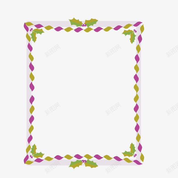 卡通彩色花边矩形边框png免抠素材_88icon https://88icon.com 卡通 彩色 矩形 花边 边框