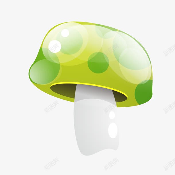 卡通可爱绿色精美蘑菇png免抠素材_88icon https://88icon.com 卡通 可爱 精美 绿色 蘑菇