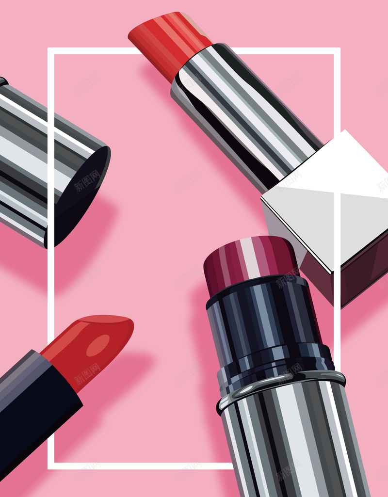 简约日系甜密口红海报背景矢量图ai设计背景_88icon https://88icon.com 化妆品 口红 彩妆 日系 海报 甜密 矢量 简约 素材 背景 设计 矢量图