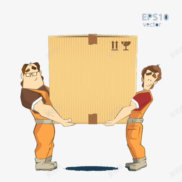 卡通搬运工矢量图eps免抠素材_88icon https://88icon.com 卡通 搬货员 搬运工 男性 矢量图