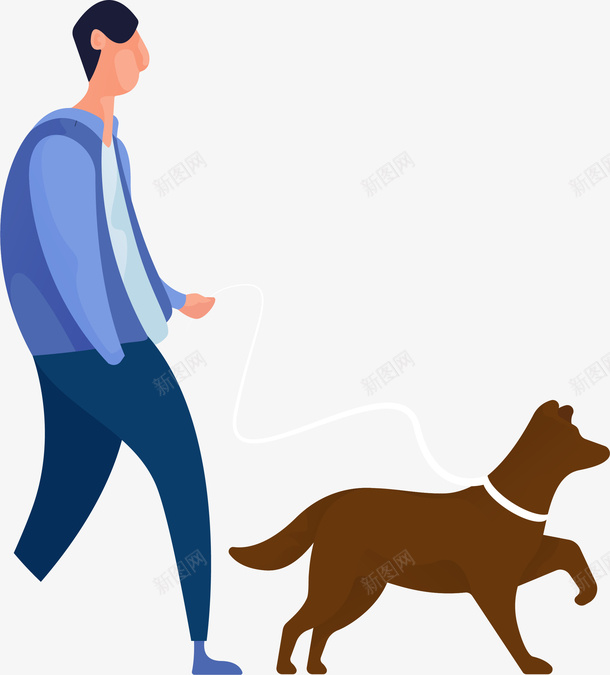 遛狗男子夸张人物插画矢量图eps免抠素材_88icon https://88icon.com 人物 人物插画 公园遛狗 夸张人物 插画 矢量图 遛狗男子 遛狗男子装饰