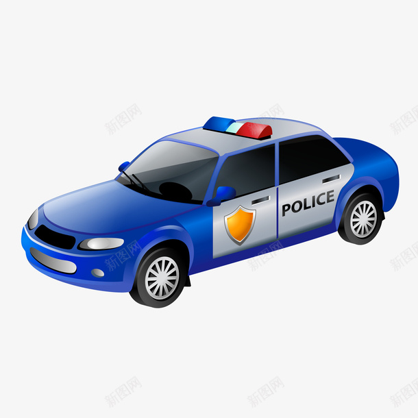 卡通警车矢量图ai免抠素材_88icon https://88icon.com 卡通 执法车辆 警车 车辆设计 矢量图