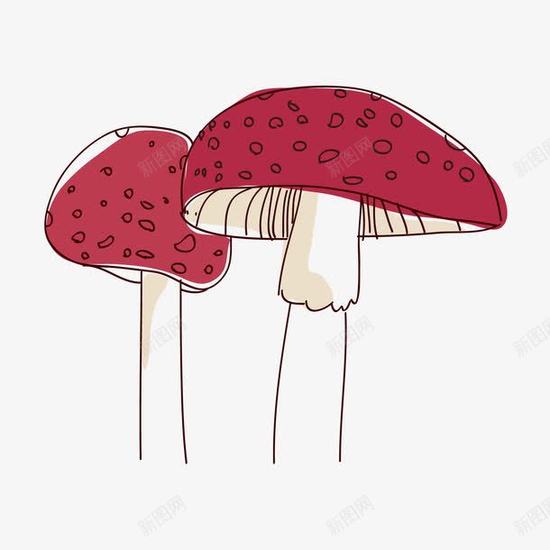 手绘蘑菇png免抠素材_88icon https://88icon.com 小红菇 山菇 菇 菌类 蘑菇
