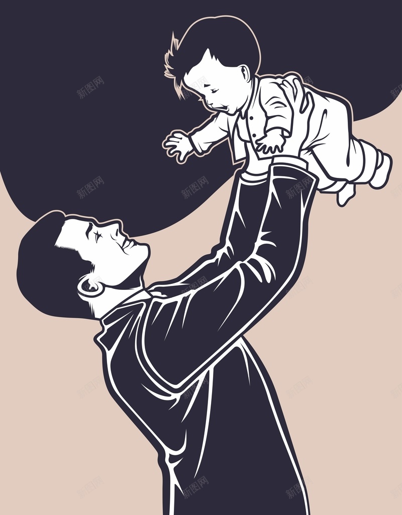 创意感恩父亲节海报背景矢量图ai设计背景_88icon https://88icon.com 手绘 父亲节 父亲节海报 父亲节素材 矢量人物 矢量素材 素材 矢量图