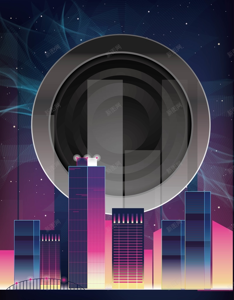 矢量潮流城市背景ai设计背景_88icon https://88icon.com 商务 潮流城市 矢量 科幻 科技 背景 矢量图