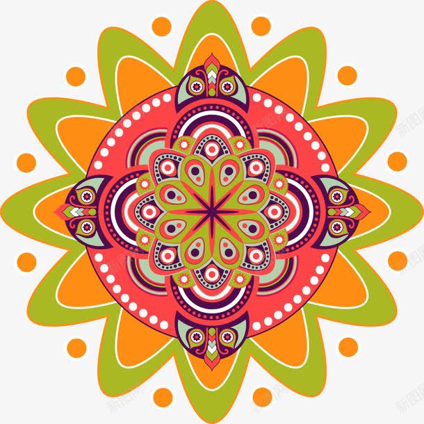 绿色民族风花纹png免抠素材_88icon https://88icon.com 图案 民族风 绿色 花朵 花纹 装饰图案