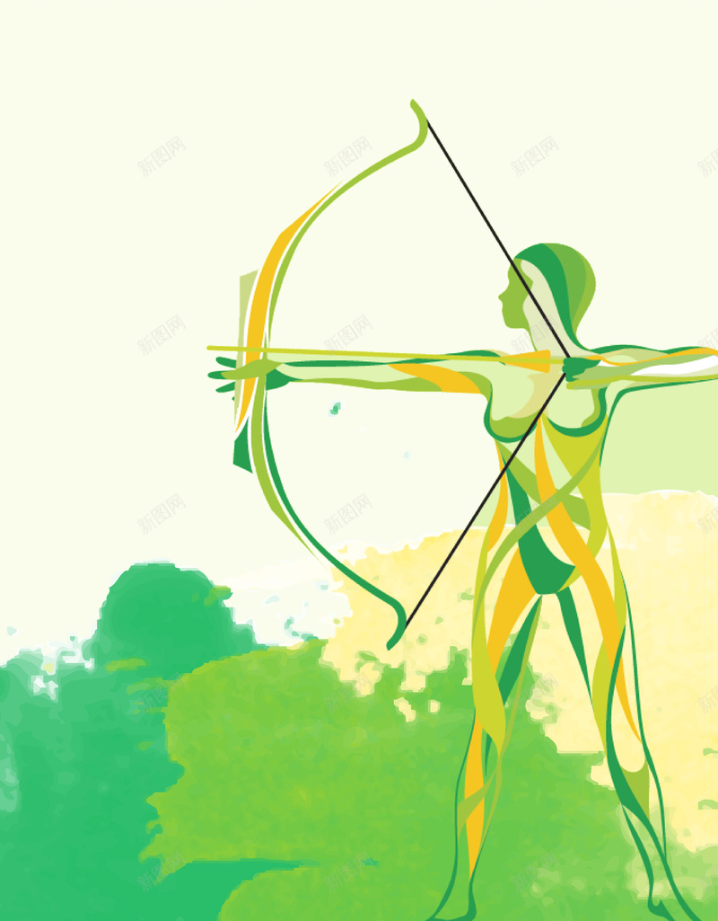绿色流水彩女性射箭剪影妇女节海报矢量图ai设计背景_88icon https://88icon.com 三八节 女性剪影 女王 女神 妇女节 妇女节海报 水彩剪影 浪漫水彩 浪漫海报 海报背景 矢量图