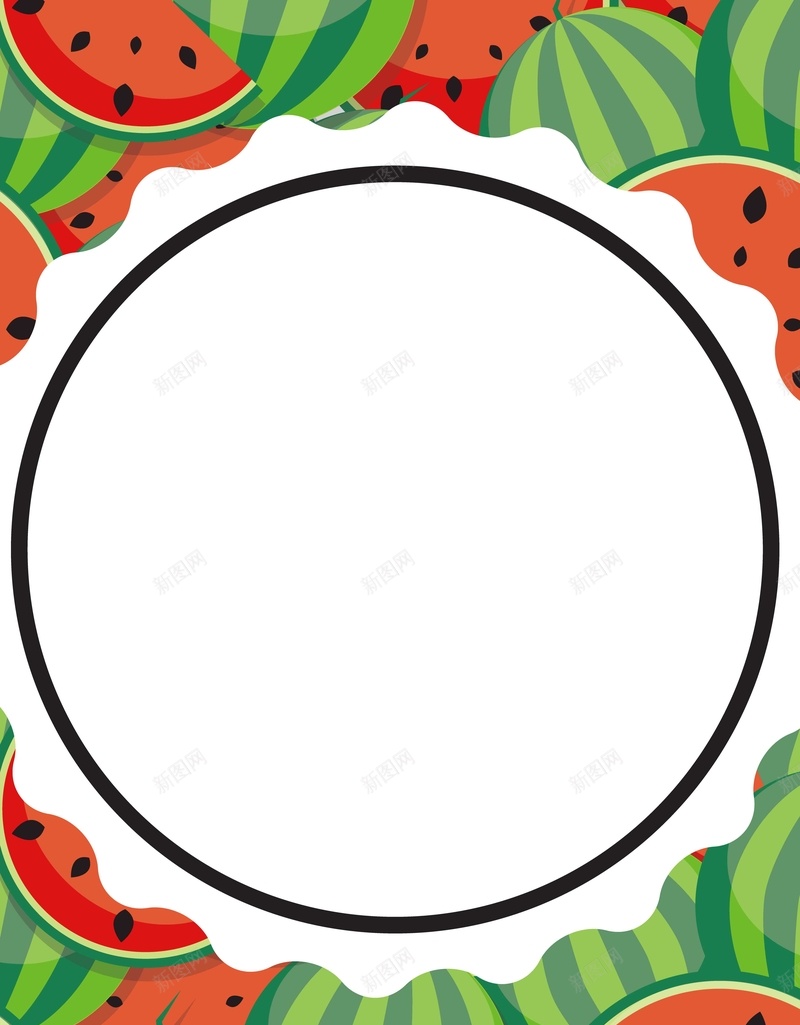 扁平化西瓜背景模版矢量图ai设计背景_88icon https://88icon.com 几何 圆环 扁平 扁平化 水果 渐变 矢量背景模版 西瓜 矢量图