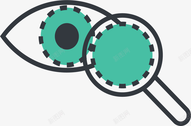 眼科绿色眼睛放大镜png免抠素材_88icon https://88icon.com 保护眼睛 全球爱眼日 放大镜 眼睛 绿色眼睛 视力